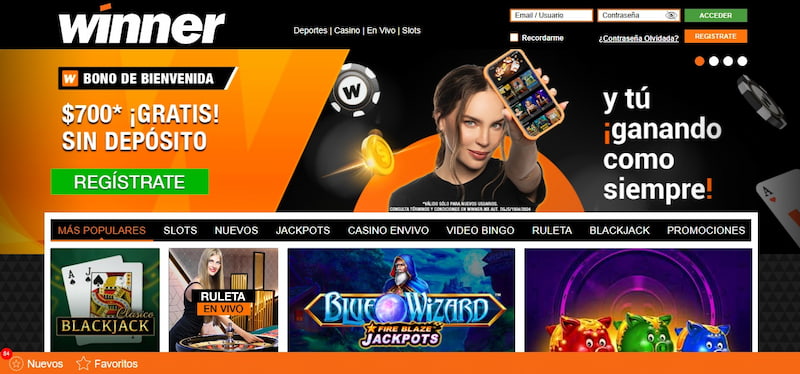 Winner - Mejores bonos de casino méxico 2025