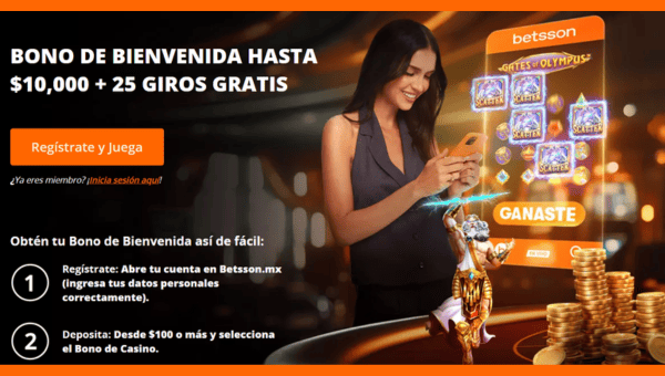 Bono de bienvenida de Betsson Casino Mexico