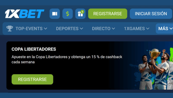 Otros bonos y promociones de 1xbet: Copa Libertadores