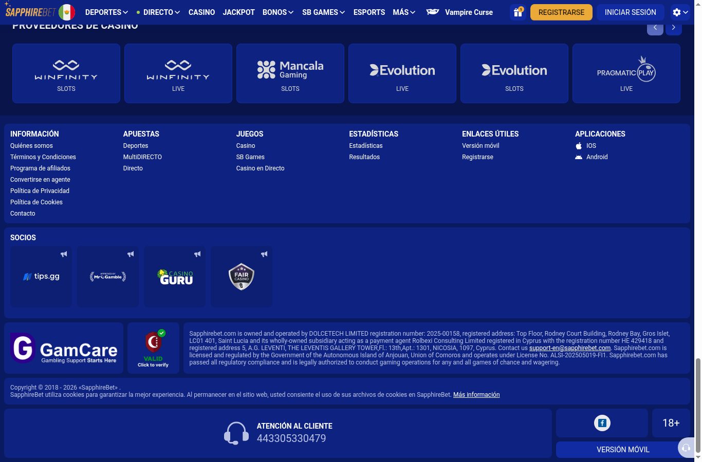 Métodos de pago y sellos de Sapphirebet vistos desde México (agosto 2026)